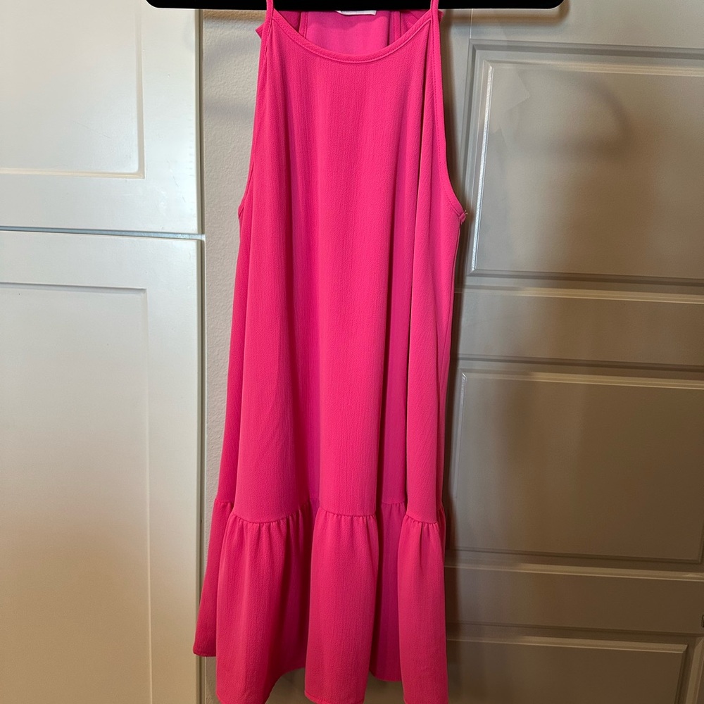 Vibrant Pink Sleeveless Dress